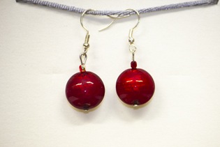 Boucles d'oreilles Grande Sole Rouge