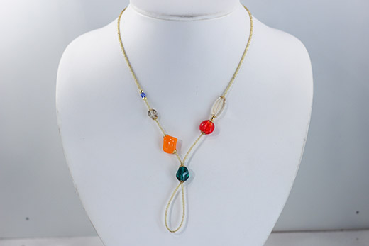 Tour De Cou En Perles De Conteria Multicolore