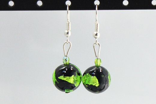 Boucles d'oreilles Palla Vert Et Noir