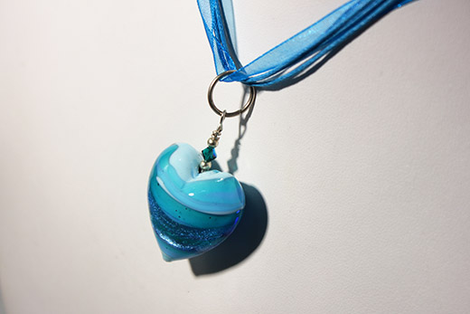 Pendentif Valentina Bleu Rayée