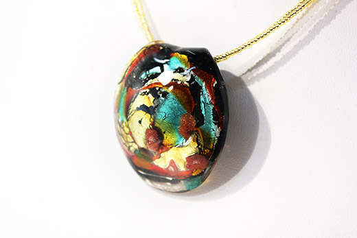 Collier Laguna Bleu Et Jaune