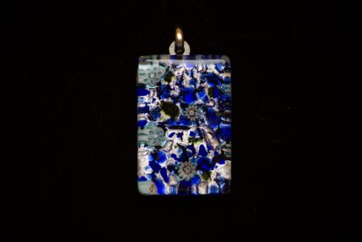 Pendentif Elisa Moucheté Bleu