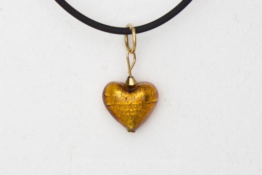 Pendentif Petit Coeur Orange