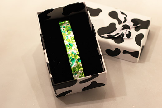 Barrette Vert Pomme Et Vert Menthe