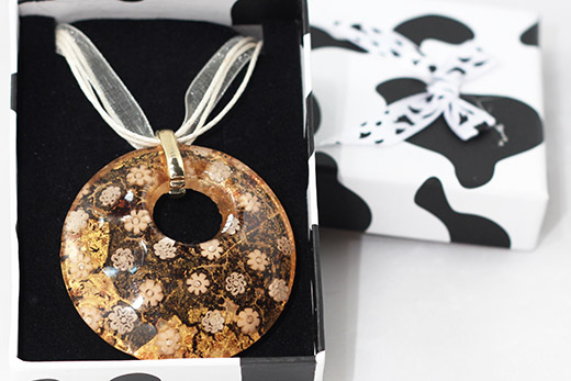 Pendentif Isola Rose Et Orange