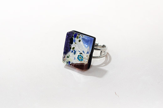 Bague Camillia Bleu Roi Et Prune