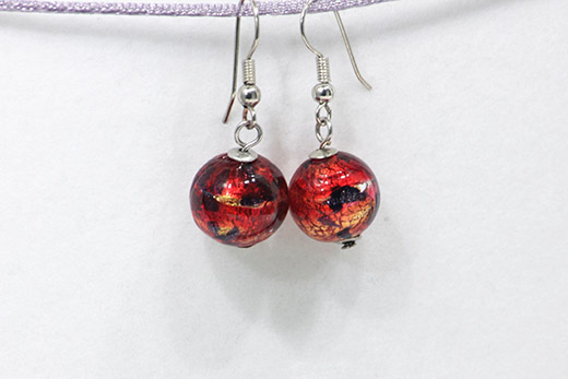 Boucles d'oreilles Palla Rouge Et Noir