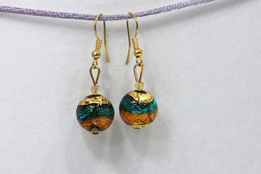 Boucles d'oreilles Palla Orange Et Bleu