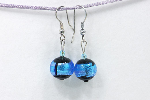 Boucles d'oreilles Palla Azur Et Noir