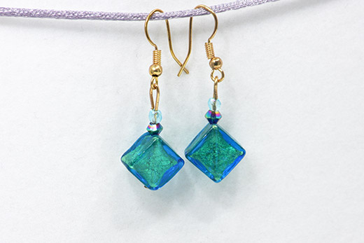 Boucles d'oreilles Clelia Bleu Lagon