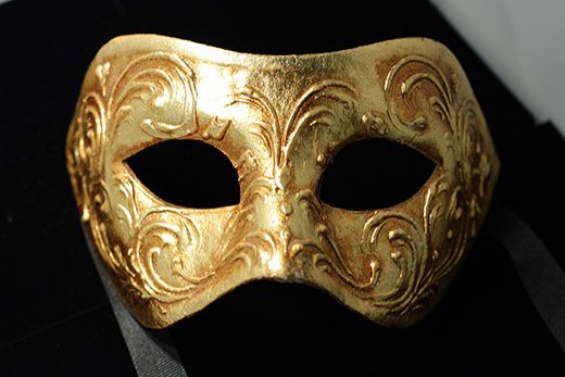Masque De Venise Colombina  Stucco Doré