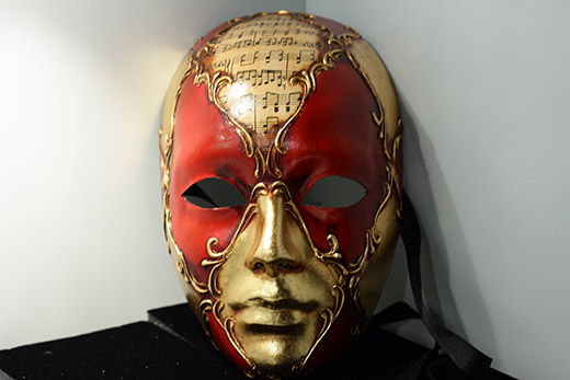 Masque De Venise Volto Rouge Et Or