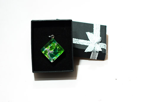Pendentif Amelia Vert Pomme Et Vert Menthe