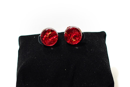 Boucles d'oreilles Clip Rouge