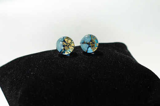 Boucles d'oreilles Tacheté Bleu Céleste