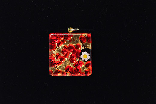 Pendentif Raffaella Tacheté Rouge