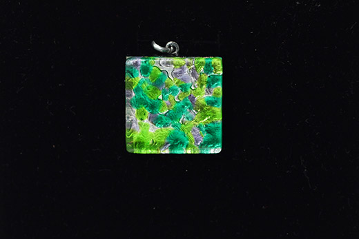 Pendentif Raffaella Nuances De Vert Et Améthyste