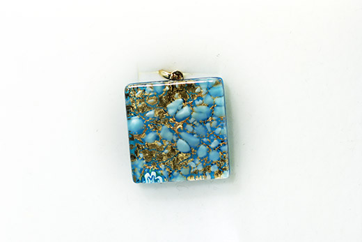 Pendentif Raffaella Tacheté Bleu Céleste