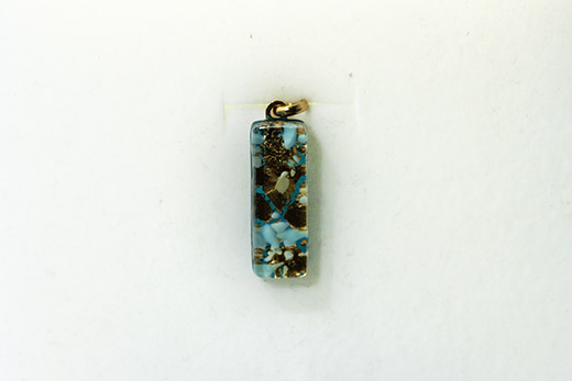 Pendentif Sophia Bleu Azur tacheté Azurin