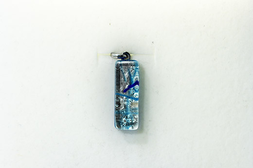 Pendentif Sophia Zebré Bleu Saphir Et Azurin