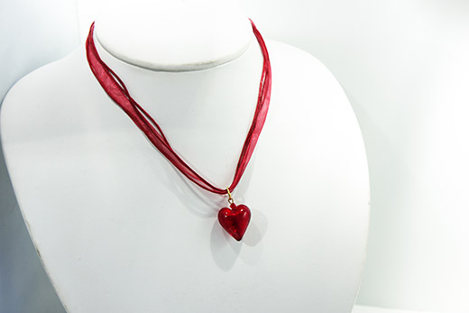 Pendentif Amore Rouge Or