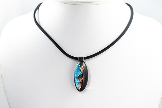Collier Serena Bleu Et Noir